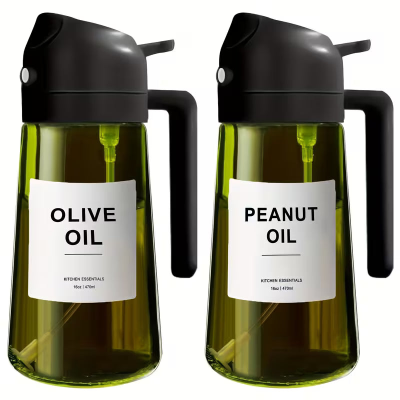 Light-Blocking Olive Oil Sprayers with Stickers