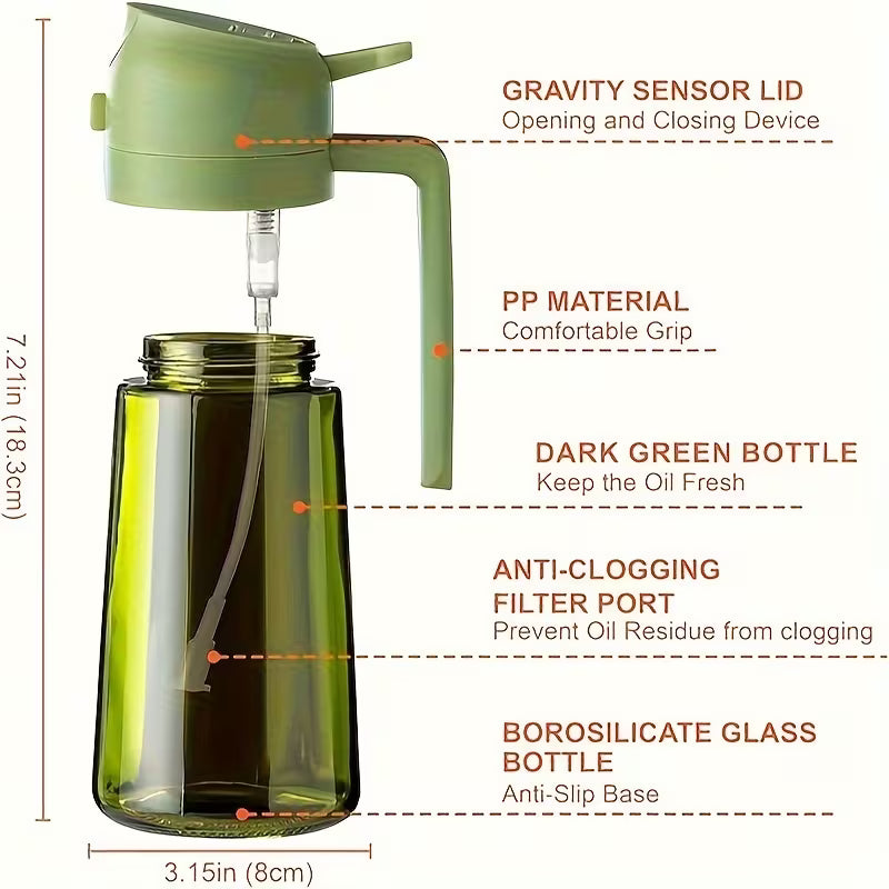 Kitchen Glass Olive Oil Dispenser