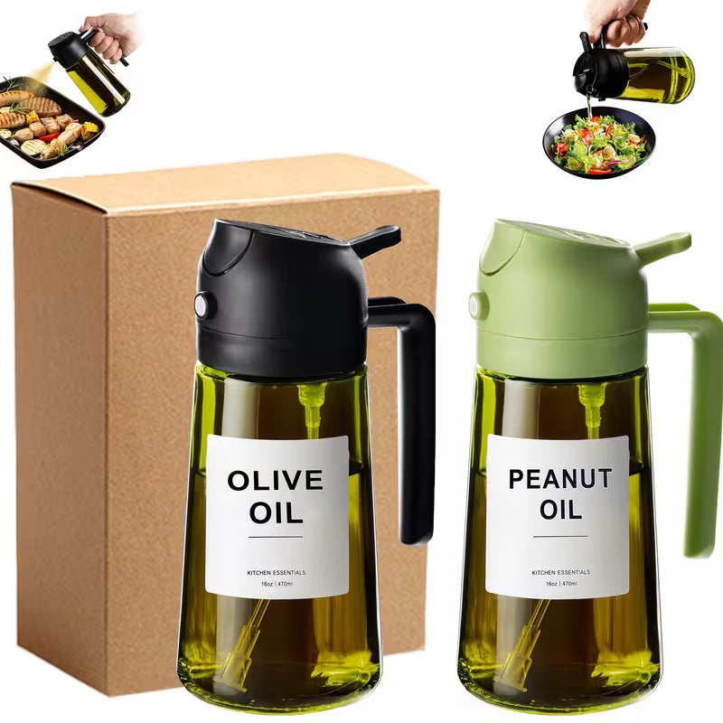 Light-Blocking Olive Oil Sprayers with Stickers