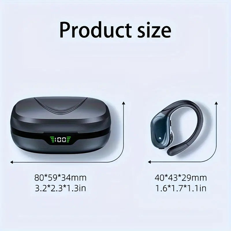 
                      
                        New Wireless Earbuds for Gym Running, Wireless Earphones with Deep Bass, Headphones with Earhooks, HiFi Stereo Sports Earbuds with Built-in Mic ENC Noise Cancelling Headset
                      
                    