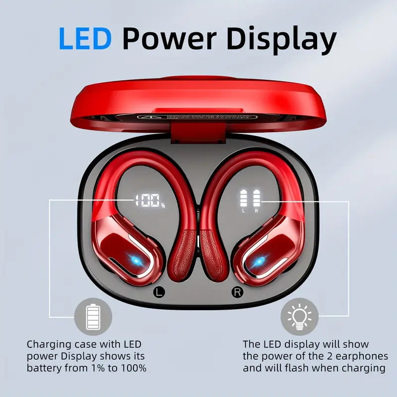 
                      
                        LIFEBEE Wireless Earbuds - New Over Ear Headphones with Earhooks, Pure Bass Sound, Dual-LED Display, Noise Cancelling Headset, Built-in Microphone for Running Sports
                      
                    