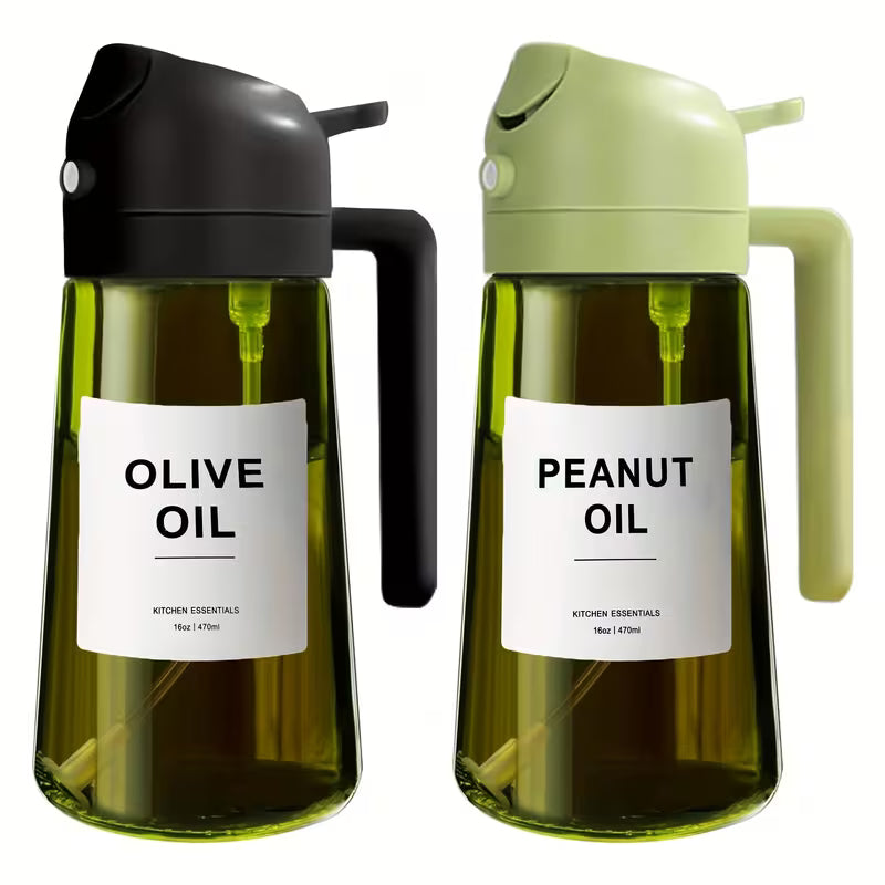 Light-Blocking Olive Oil Sprayers with Stickers