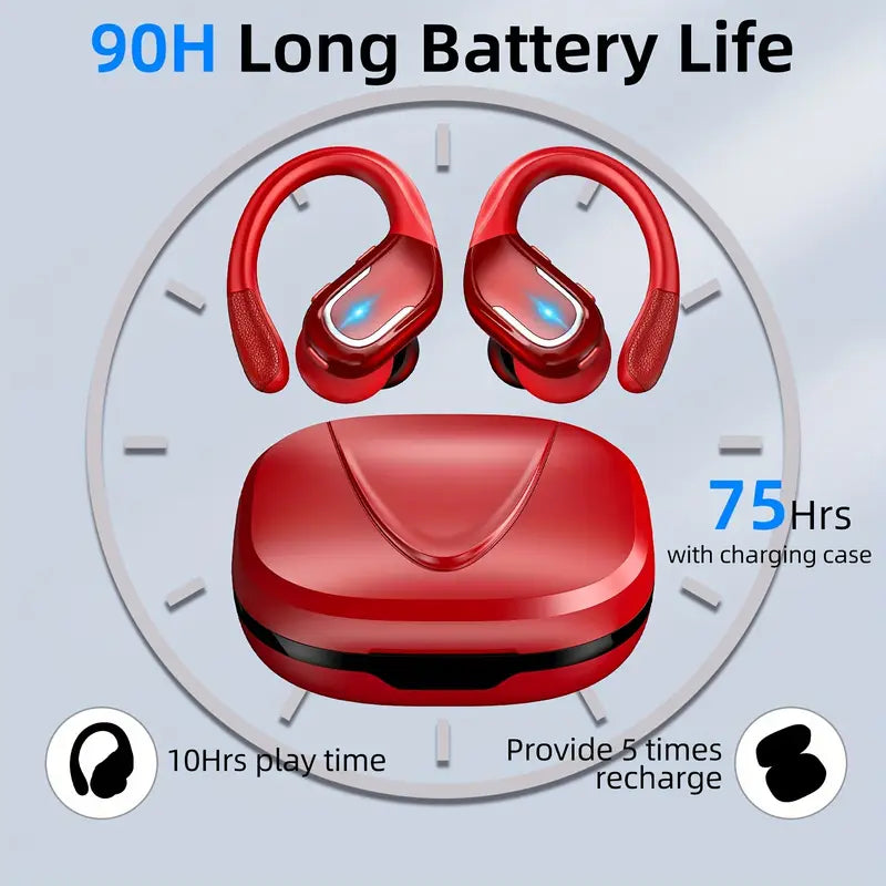 
                      
                        LIFEBEE Wireless Earbuds - New Over Ear Headphones with Earhooks, Pure Bass Sound, Dual-LED Display, Noise Cancelling Headset, Built-in Microphone for Running Sports
                      
                    