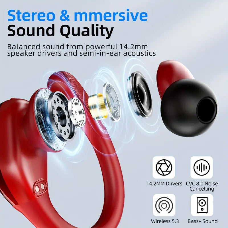 
                      
                        LIFEBEE Wireless Earbuds - New Over Ear Headphones with Earhooks, Pure Bass Sound, Dual-LED Display, Noise Cancelling Headset, Built-in Microphone for Running Sports
                      
                    