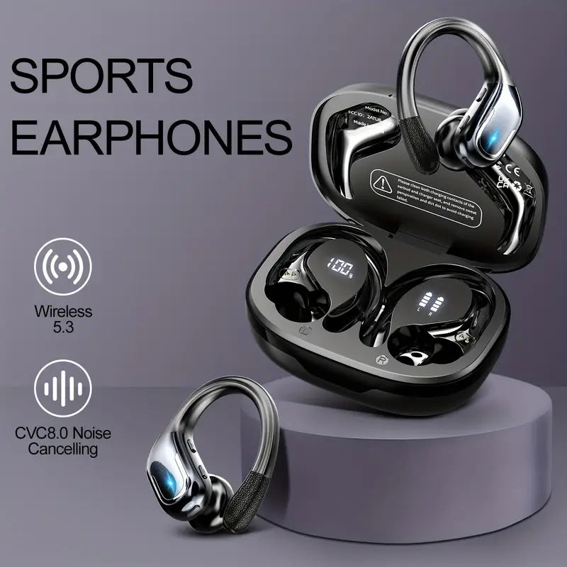 
                      
                        LIFEBEE Wireless Earbuds with Pure Bass Sound - New Earphones for Running Sports - Over Ear Headphones ENC Noise Cancelling with Dual-LED Display and Built-in Microphone
                      
                    